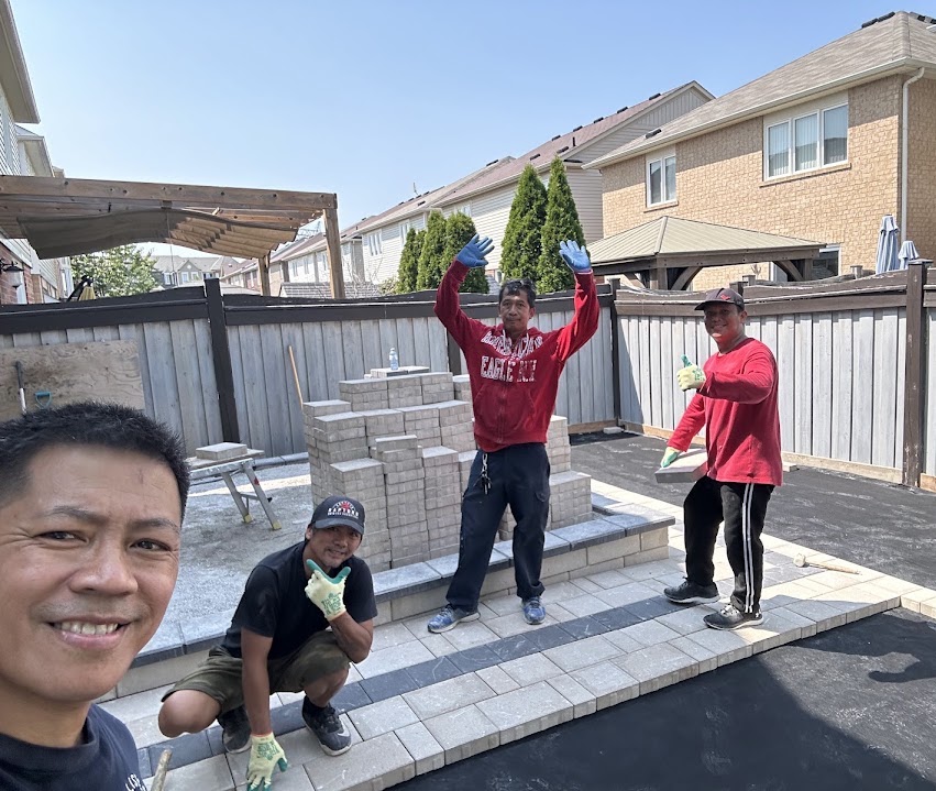 VA Contracting crew on a completed deck project